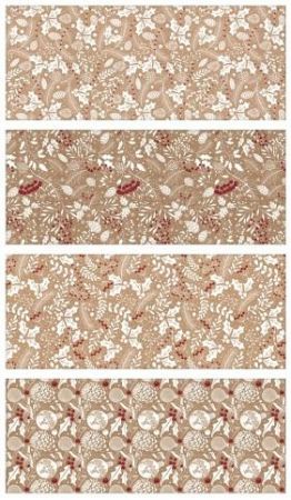 Balicí papír větvičky s ražbou mix 4 motivů 70 g, 200 x 70 cm