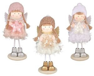 Anděl s hvězdou na postavení 7 x 20 cm 