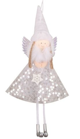 Anděl v tylové sukni s flitry na zavěšení 32 cm 