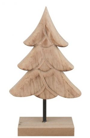 Dřevěný stromek na postavení přírodní 9 x 16 cm