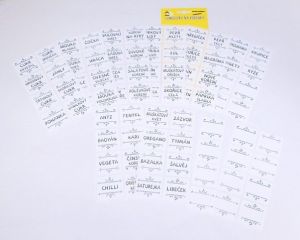 Samolepky na kořenky v blistru - modro/modré