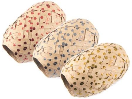 Stuha "vajíčko" kraftové s hvězdčikami