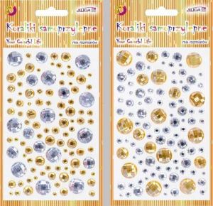 Kamínky samolepící mix zlatých a stříbrných