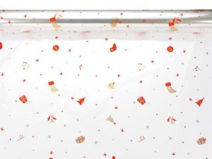 Vánoční celofán Boots - bílý 100 x 130 cm