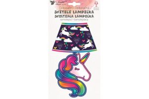 Lampička samolepící svítící LED jednorožec 27cm