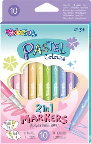 Colorino pastel fixy 10ks oboustranné