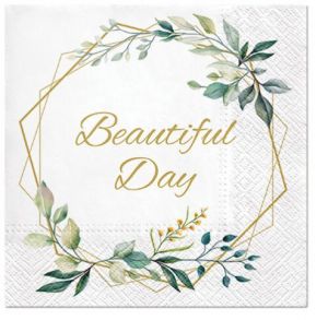 Ubrousky PAW Dekor R (12ks) Leaves Frame