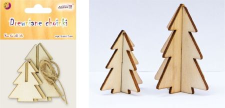 ALIGA dřevěné stromečky CDX-3753 2ks