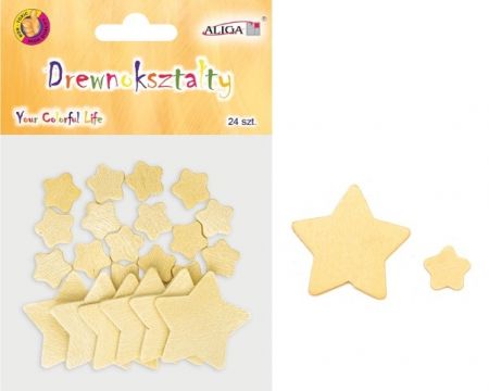 ALIGA dřevěné tvary CDX-6242 mix 24ks