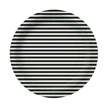 PAW talíř 23cm 10ks Stripes black eco