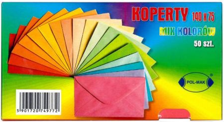 Obálka 89x124 80g mix kolor /100/