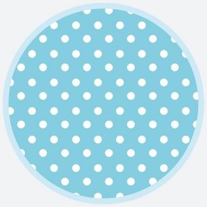 Talíř papírový PM 23cm 8ks Blue Dots