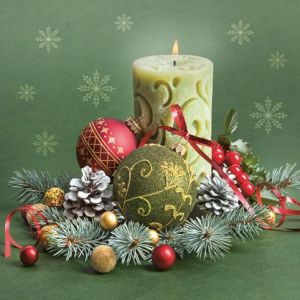 Ubrousky MAKI L (20ks) Ornate Candle &amp; Bauble Comp