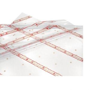 Celofan 100x130 /50/ Stellina rosso