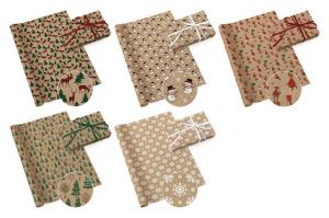 PAW papír 0,7x2m KRAFT 3 Vánoce /50/