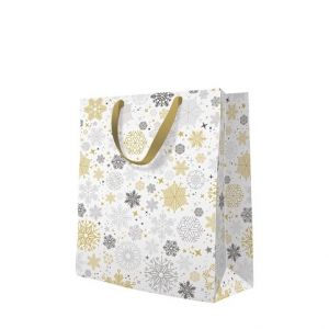 Taška PAW lux střední Metallic snowflakes /10/