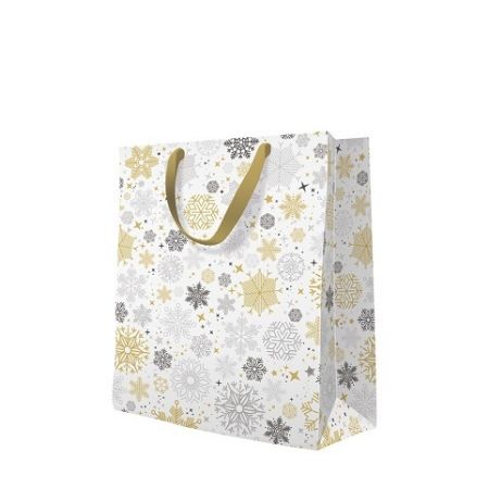 Taška PAW lux střední Metallic snowflakes /10/