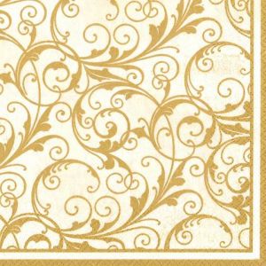 Ubrousky MAKI L (20ks) Cream &amp; Gold