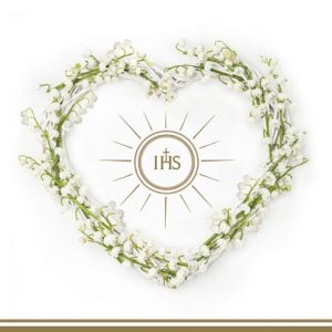 Ubrousky MAKI L (20ks) Communion Heart Gold