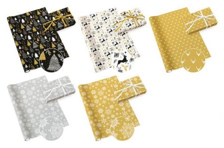 Vánoční dárkový papír PAW 2 m Neutral 28