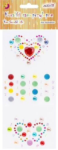 Kamínky samolepící barevné na blistru