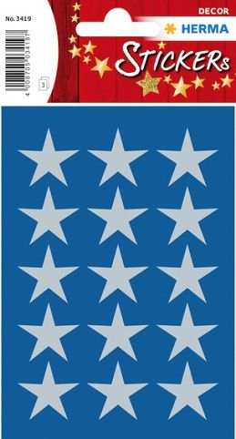 Samolepka HERMA DECOR hvězdičky stříbrné