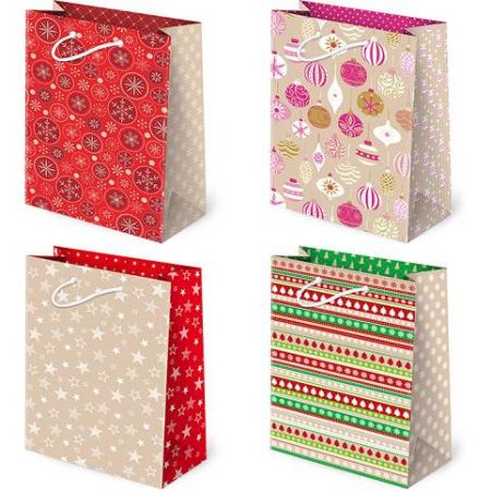 Vánoční papírová taška T-4L Kraft sestava 1