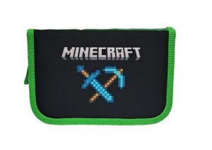Penál 1 zip Minecraft - prázdný, 1 zip, 1 klopa