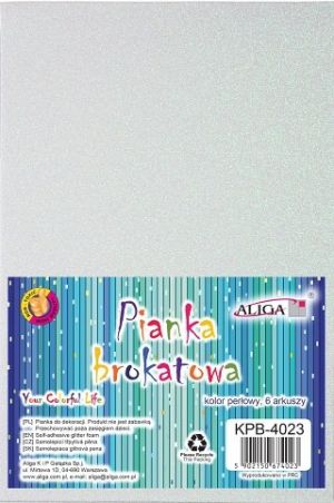 Kreativní pěna A4 perleťová s brokátem 10 ks