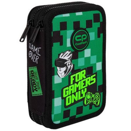 Penál 2 zipy Jumper Game Zone - vybavený