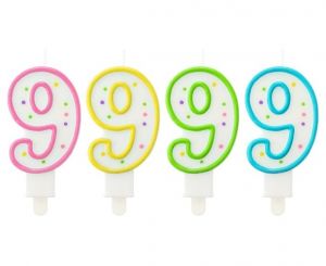 Svíčka narozeninová číslice č.9 7,5cm