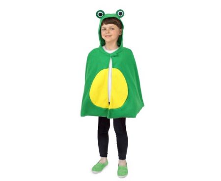 Pelerína Žába zelená s kapucí