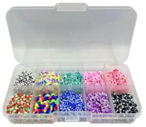 Korálky plastová sada 6mm 40g