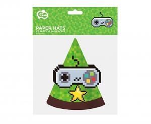 Čepička papírová 6ks, 15,5cm Game on