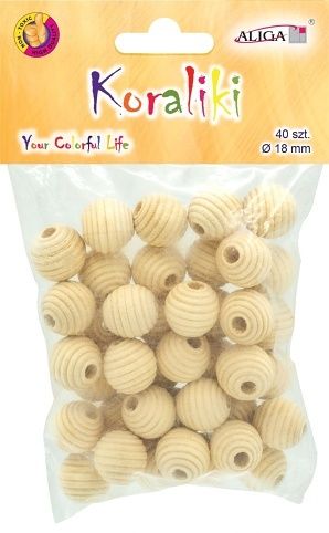 Korálky kulaté 1,8cm 40ks