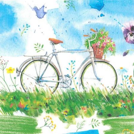 Ubrousky PAW SDL134700 Watercolor bicycle