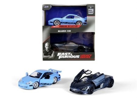 Rychle a zběsile Twin Pack Brianovo Porsche 996 GT3 RS a Shaw‚s McLaren, 1:32 Wave 1/2