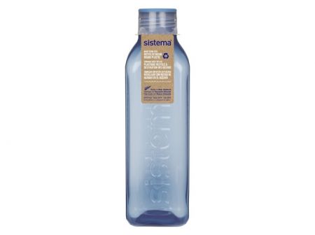 Sistema® Ocean Bound Láhev Square šroubovací víčko 1 l, modrá