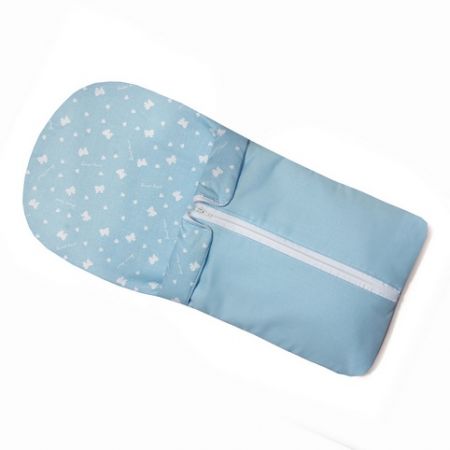 Nánožník 45cm x 27cm / světle modrá, mašličky na modrém pozadí