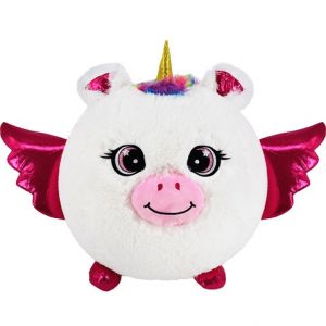 Nafukovací plyšový kamarád - Jednorožec bílý 30cm