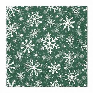 Ubrousky PAW Dekor L (20ks) Christmas Snowflakes green