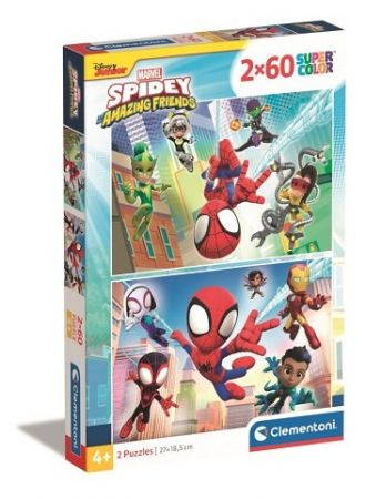 Puzzle 2x60 Spidey a jeho úžasní přátelé