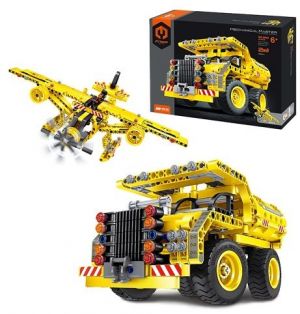 Stavebnice 2v1 Sklápěč & Letadlo 361 ks