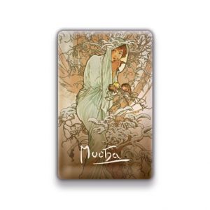 Magnet Alfons Mucha – Zima, 54 × 85 mm