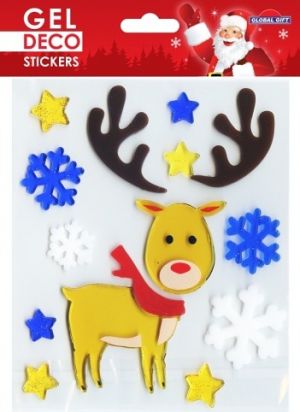 Dekorace okenní GelDeco 310594 Reindeer