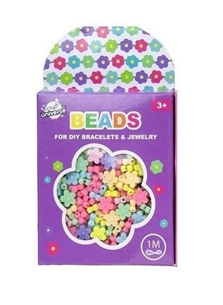 Sada korálků - kytičky + 1 metr provázek