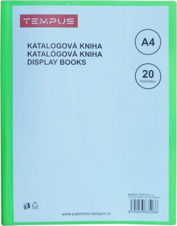 Katalogová kniha Tempus 20 listů zelená