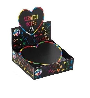 Vyškrabovací notes/papíry 75 listů + vyškrabávací pero 9x9 cm