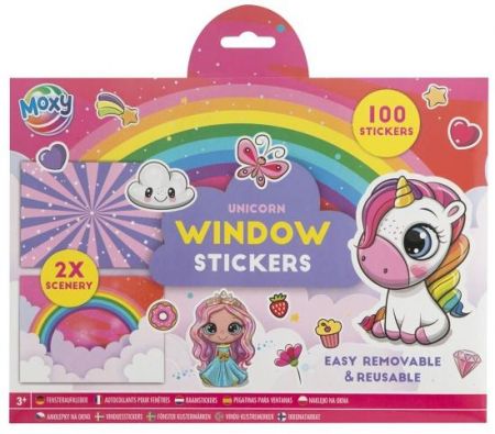 Kreativní set okenní samolepky 100+ ks a 2 scenérie 29x21 cm