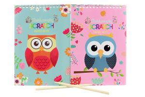 Vyškrabovací sešit sovička